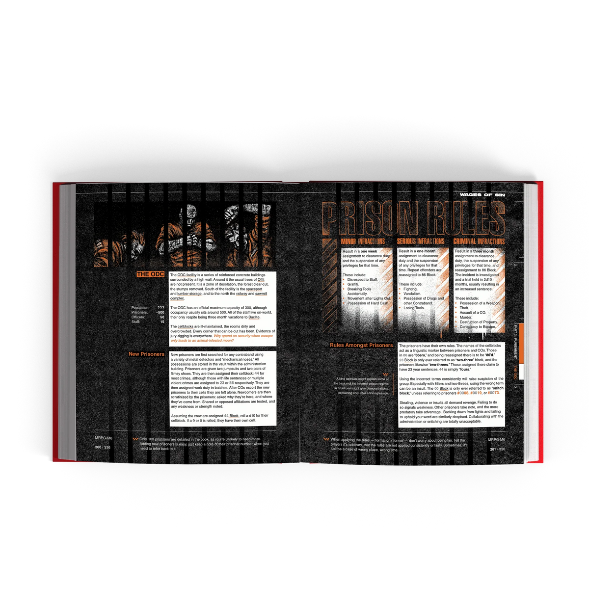Wages of Sin - Wnętrze podręcznika RPG