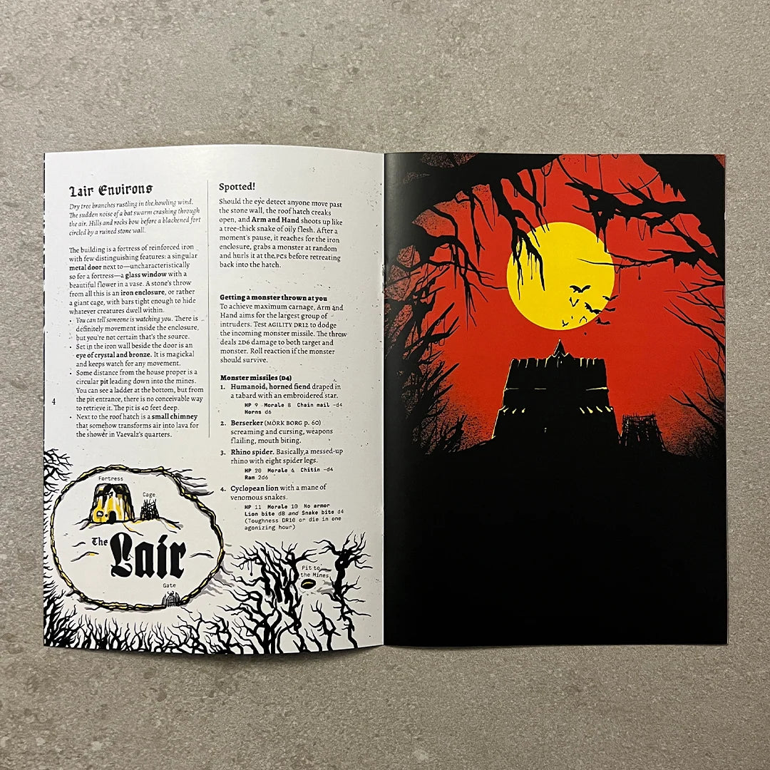 The Lair of the Vampire King - wnętrze dodatku RPG
