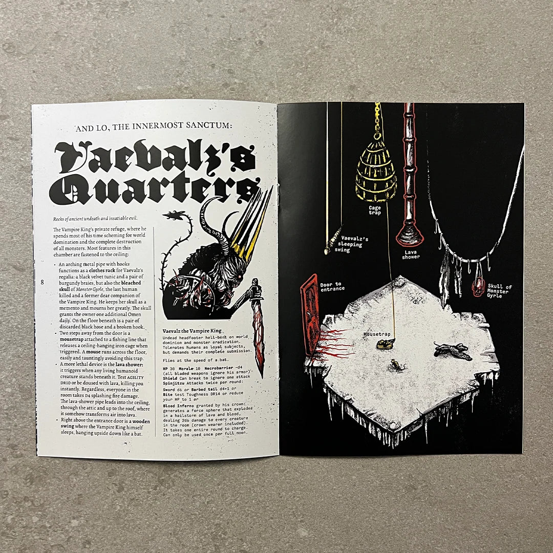 The Lair of the Vampire King - wnętrze dodatku RPG